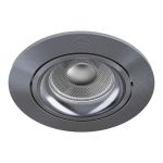 Noxion Encastré Spot Vision MR16 Inclinable Gris | 82mm - Diamètre 69mm - IP20 - incl. GU10 Culot 