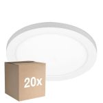 Lot 20x Noxion Downlight LED Ecowhite Blanc 18W 1530lm 110D - 830 840 860 Variable Blanc | 217mm - Diamètre 55-175mm - Dimmable