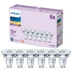 Lot 6x Philips Spot LED GU10 PAR16 4W 255lm 36D - 827 Blanc Très Chaud