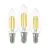 Lot 3x Eglo LED Bougie E14 Filament Claire 21W 806lm - 827 Blanc Très Chaud | Équivalent 60W