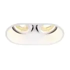 SLV Horn Double Spot Aluminium Blanc | Convient pour 2x GU10 