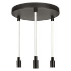 Ledvance Decor Glow Suspension Luminaire Noir 28W 1400lm - 927 Blanc Très Chaud | 400mm - Meilleur Rendu Des Couleurs