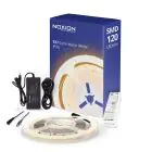 Noxion Rubans LED Naga 5 Mètre Ensemble complet - Smart Wifi - 24V - 120LEDs/m - 9.6W/m - 927 Blanc Très Chaud | 8mm - IP20 - Meilleur Rendu Des Couleurs - SMD2835