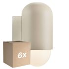 Lot 6x Nordlux Heka Applique Murale Aluminium Sanded |IP54 - Convient pour E27